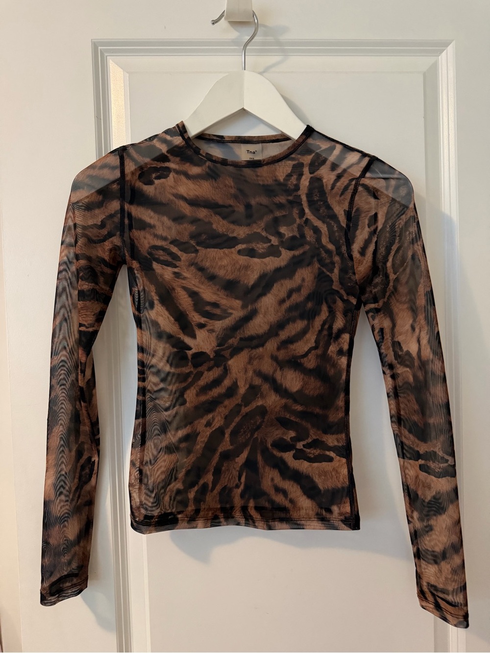 TNA Mesh animal print top